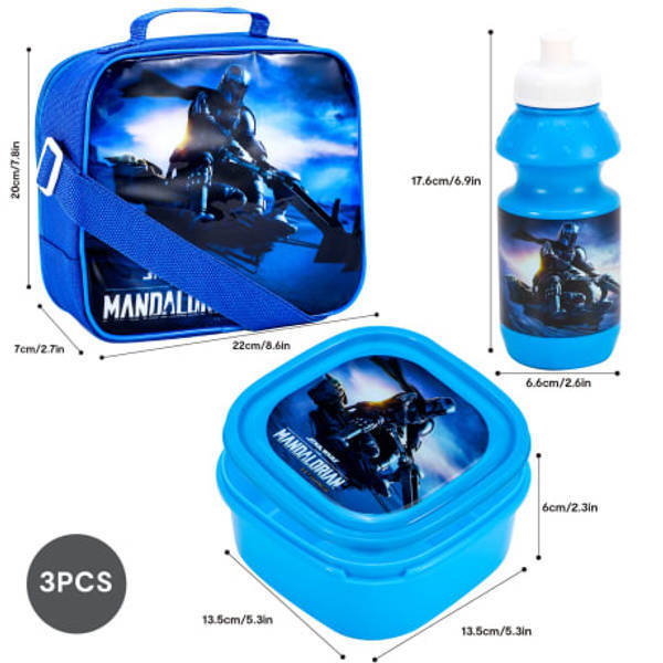 Star Wars Mandalorian children's lunch box set, UK version