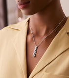 Boodles Over the Moon platinum diamond pendant - British product