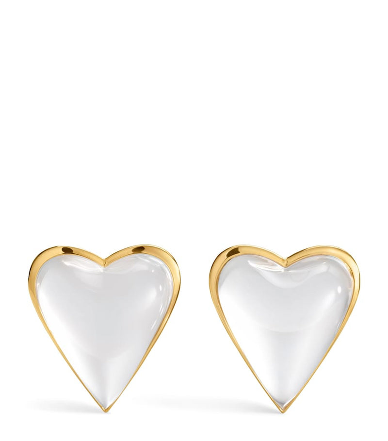 Alaïa Le Coeur Bombe earrings 4.5cm heart shape, imported from the UK