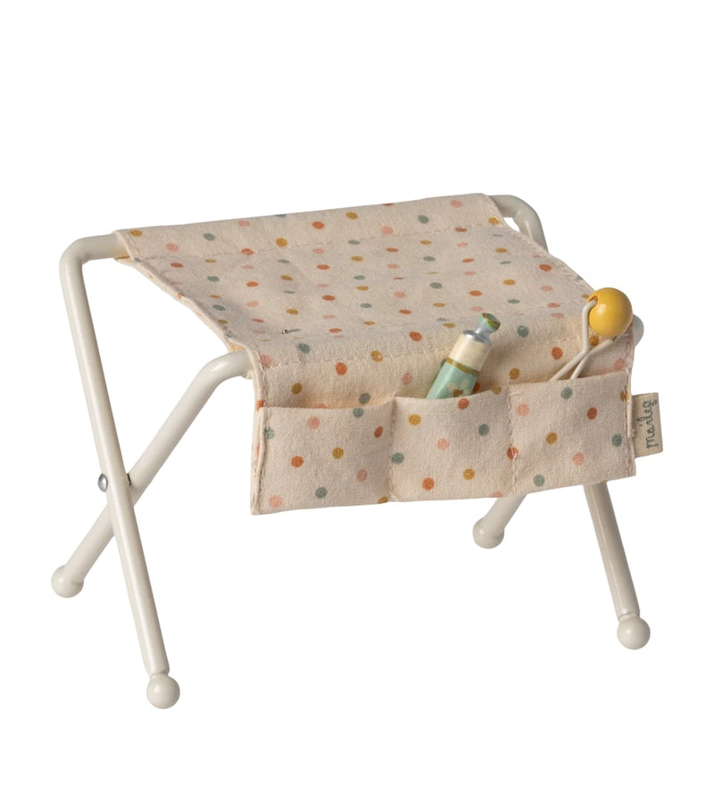 Maileg nursery table with rattle and baby lotion H8cm (British brand)