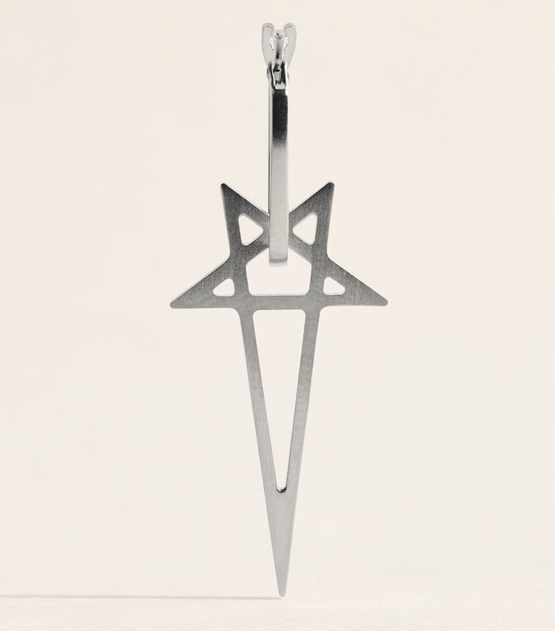 Rick Owens pentagram single earring 4cm - British product