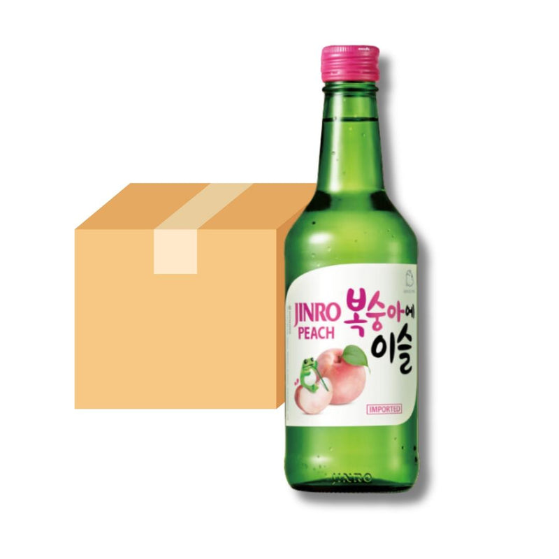 Jinro Peach Soju 13% ABV case of 20 bottles (British brand)