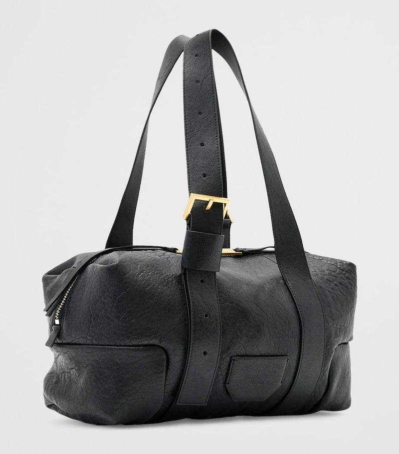 AllSaints Ares shoulder bag with croc-embossed leather (British brand)