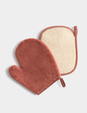 Bloom 2pk exfoliating mitts for body care (British brand)