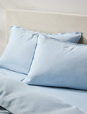 2 taies d'oreiller standard en lin pur