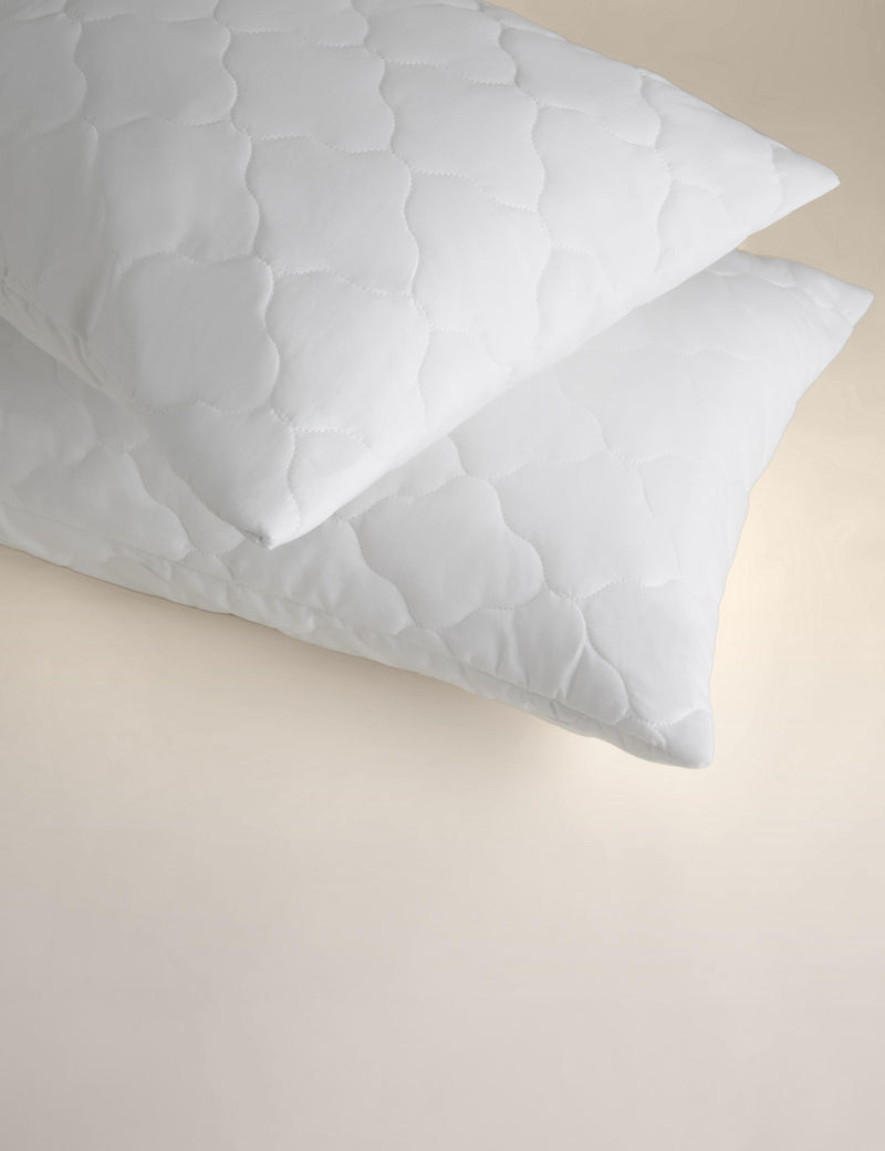 Quilted waterproof pillow protectors set of 2, imported from the UK