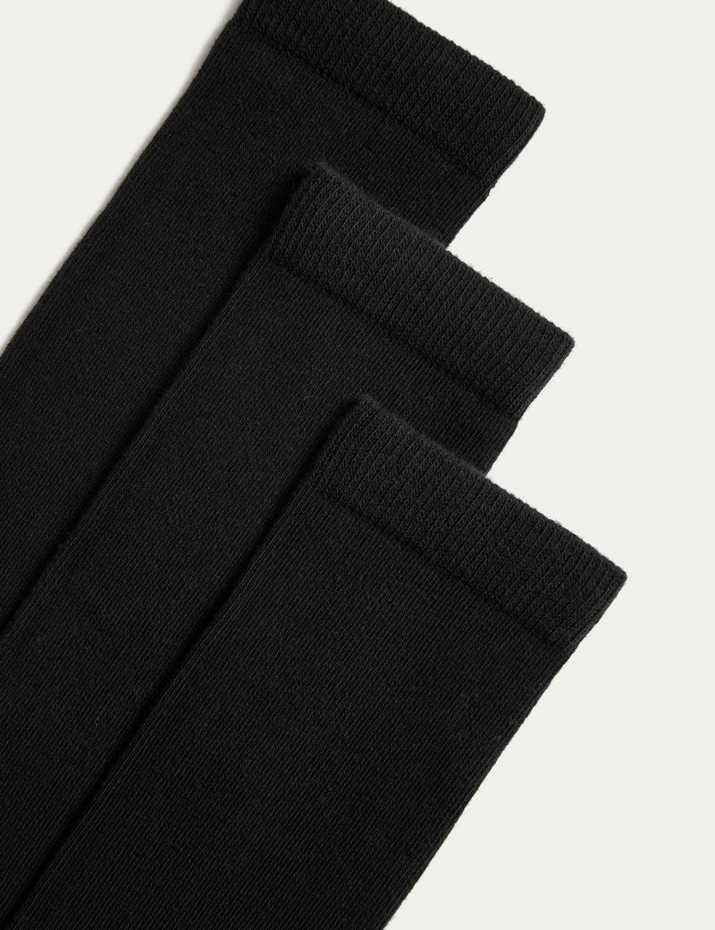 Cotton rich over the knee socks 3 pack (British brand)
