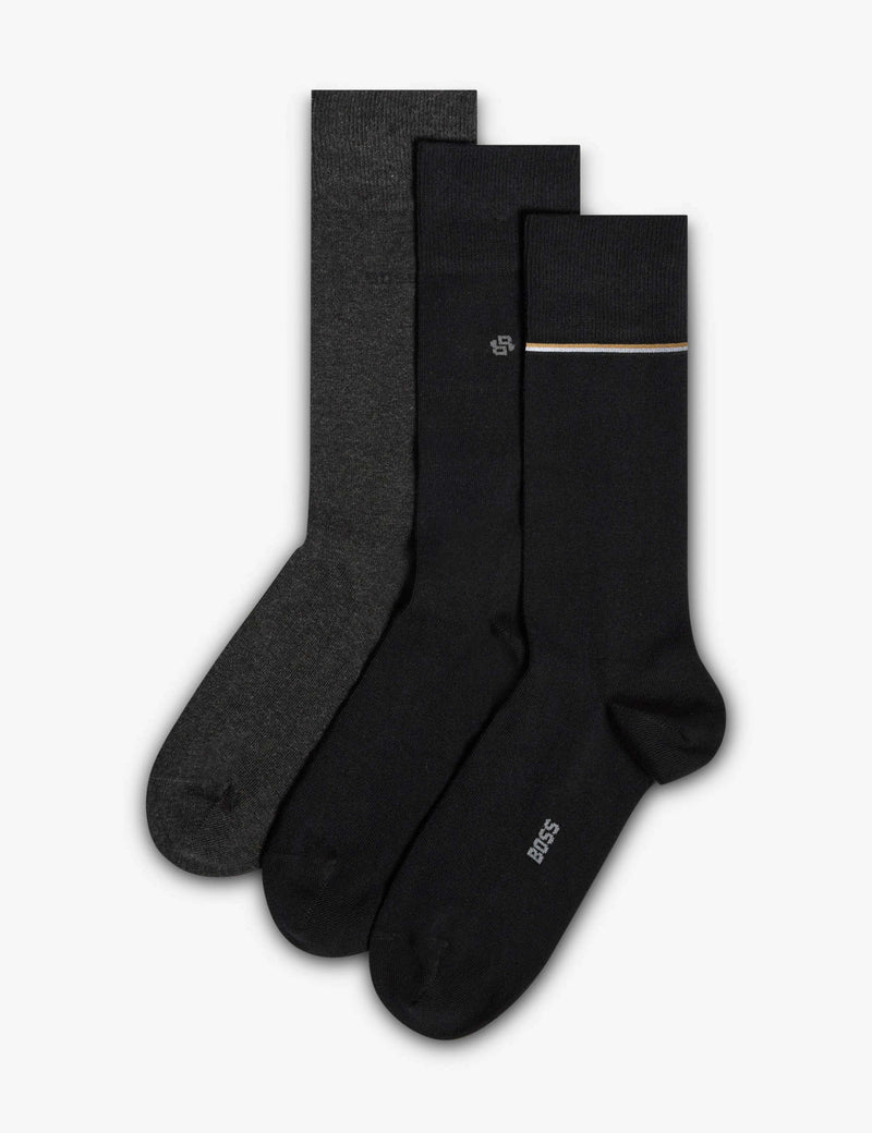 BOSS 3-pack cotton rich socks gift box - British product