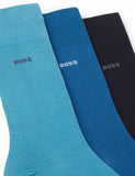 BOSS cotton rich socks 3 pack in choice colours (British brand)