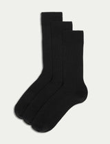M&S Autograph 3 Pack Lambswool Rich Socks- Buy online at McGrocer