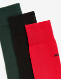 HUGO 3 pack cotton rich logo breathable socks, UK version