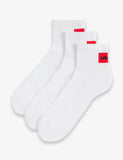 HUGO cotton rich ribbed socks 3 pack (British brand)