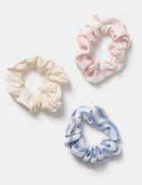 M&S 3 Pack Mini Stripe Scrunchies Hair Accessories- Buy online at McGrocer