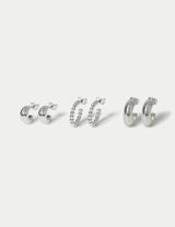 M&S Mixed Hoop Earrings 3 Pack- Buy online at McGrocer