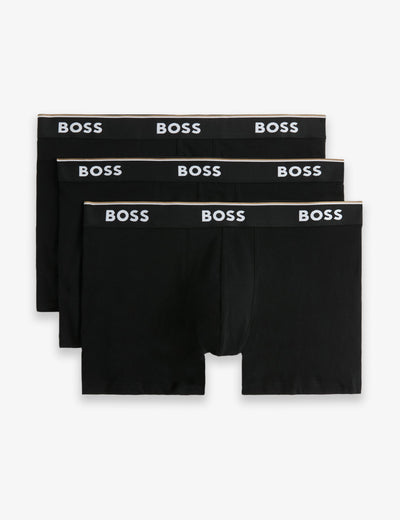 BOSS 3er Pack Power Baumwoll Stretch Logo Boxershorts