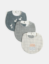 M&S 3 Pack Pure Cotton Dribble Bibs- Buy online at McGrocer