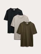 M&S Autograph Pure Supima Cotton T-Shirts Regular Fit 3 Pack- Buy online at McGrocer