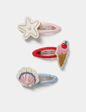 3 Pack Shell Hair Clips, set of three, UK version