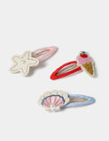 3 Pack Shell Hair Clips, set of three, UK version