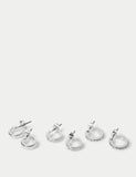 M&S Collection earring set in silver tone (British brand)