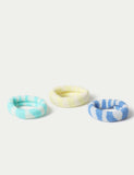 Stripe jumbo ponios hair accessories 3 pack (British brand)