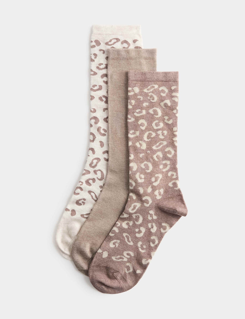 M&S animal print crew socks 3 pack, imported from the UK