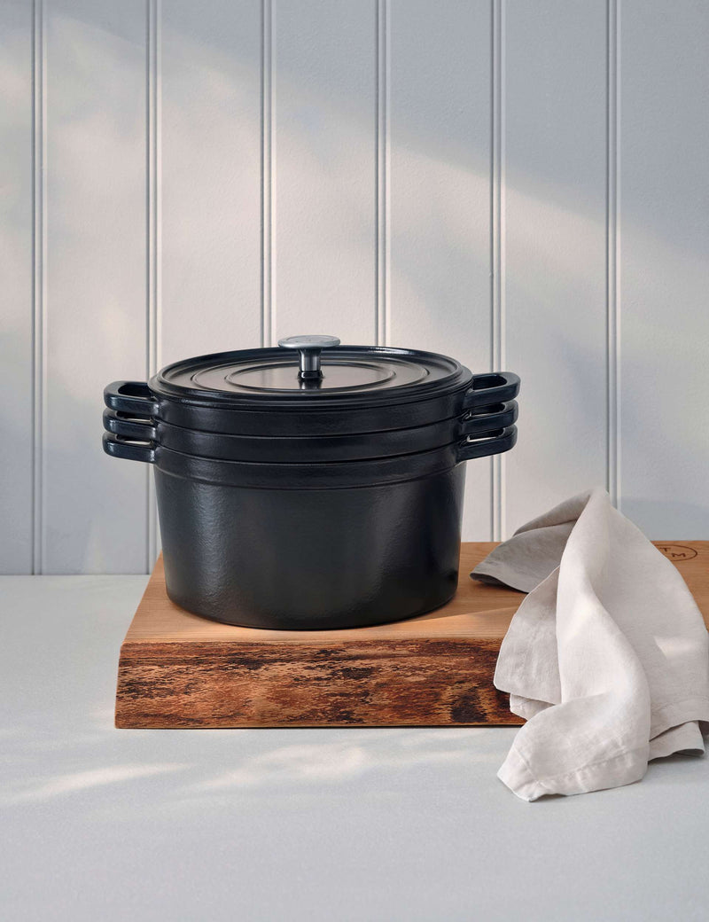 M&S Tom Kerridge cast iron stacking set, imported from the UK