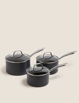 M&S 3 Piece Hard Anodised Pan Set- Buy online at McGrocer
