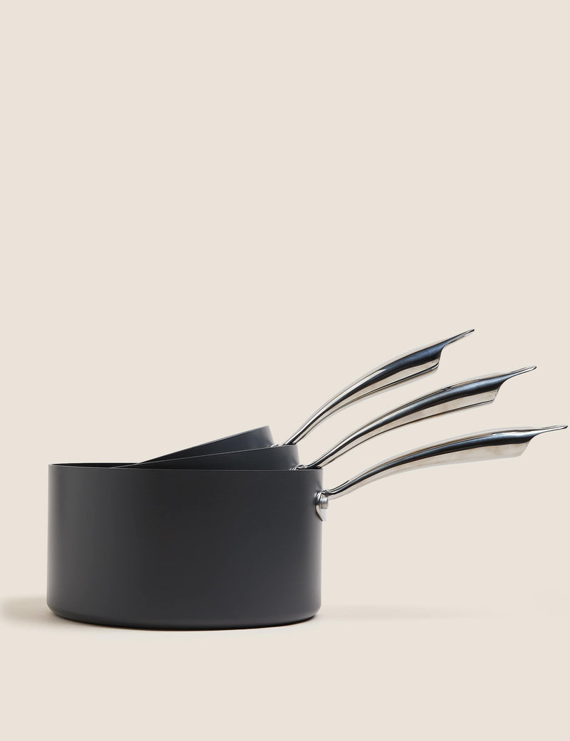 3 piece hard anodised pan set, UK version
