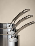 M&S 3-piece stainless steel saucepan set 16cm 18cm 20cm - British product