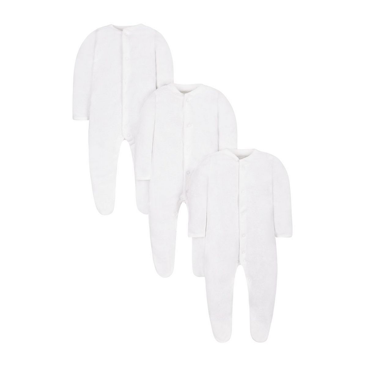 3 Pack Terry Sleepsuits - McGrocer