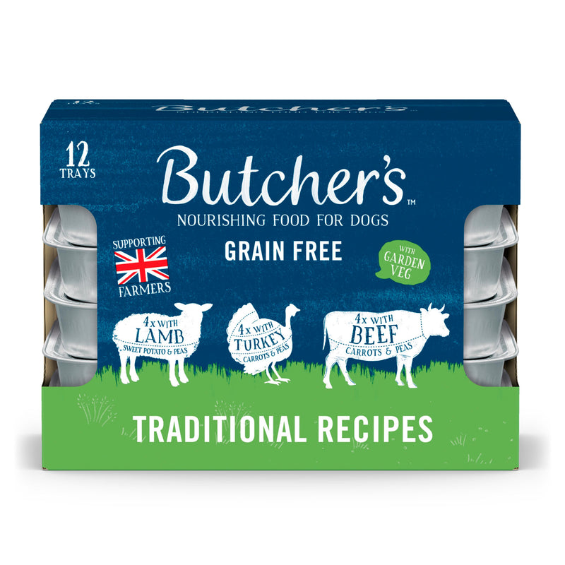 Butcher's dog food trays 12x150g multibox - British product