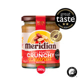 Meridian Crunchy Peanut Butter 280g, imported from the UK