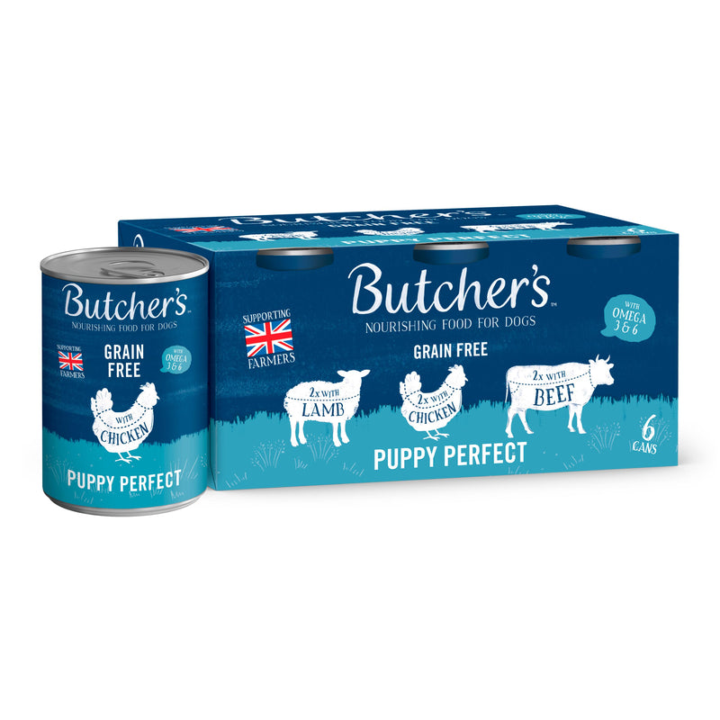 Butcher's Puppy Perfect dog food 6x400g - British product