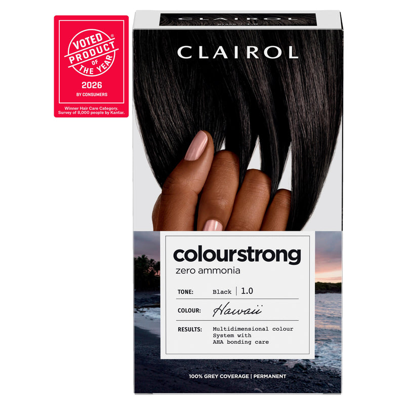 Clairol Colour Strong Black hair dye 1.0, imported from the UK