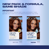 Clairol Nice'N Easy Medium Reddish Brown 5RB hair dye, imported from the UK