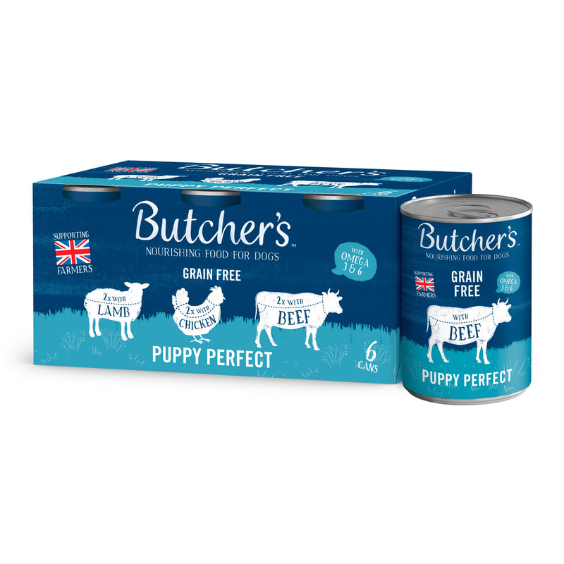 Butcher's Puppy Perfect dog food 6x400g - British product