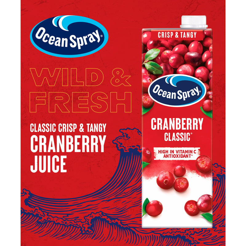 Ocean Spray cranberry classic drink 1L, imported from the UK