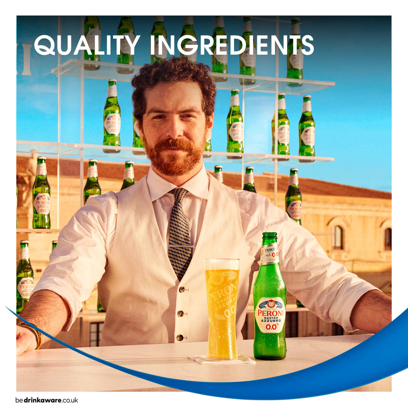 Peroni 0.0% alcohol free beer 12 x 330ml (British brand)