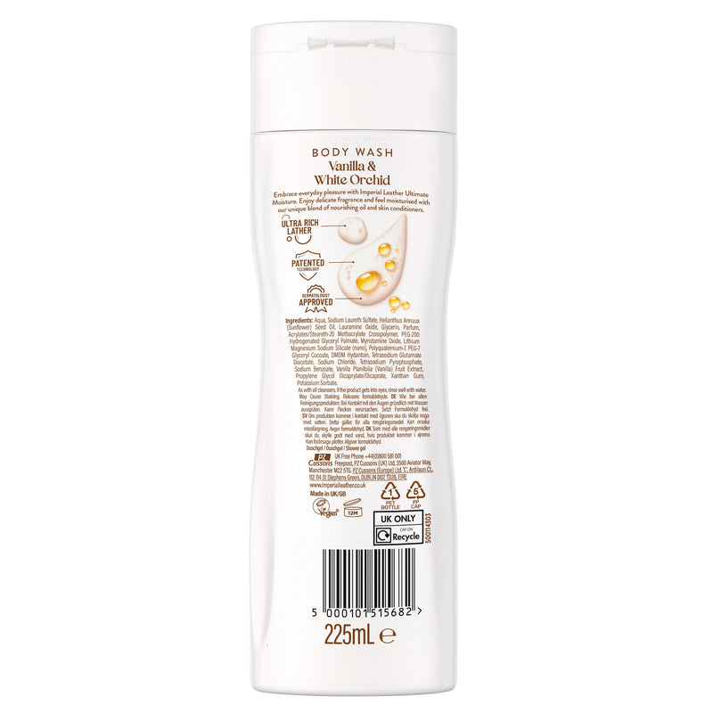 Imperial Leather Vanilla & White Orchid body wash 225ml, UK version