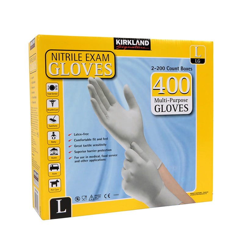 Kirkland Signature Nitrile Exam Gloves Large 2 pack, UK version