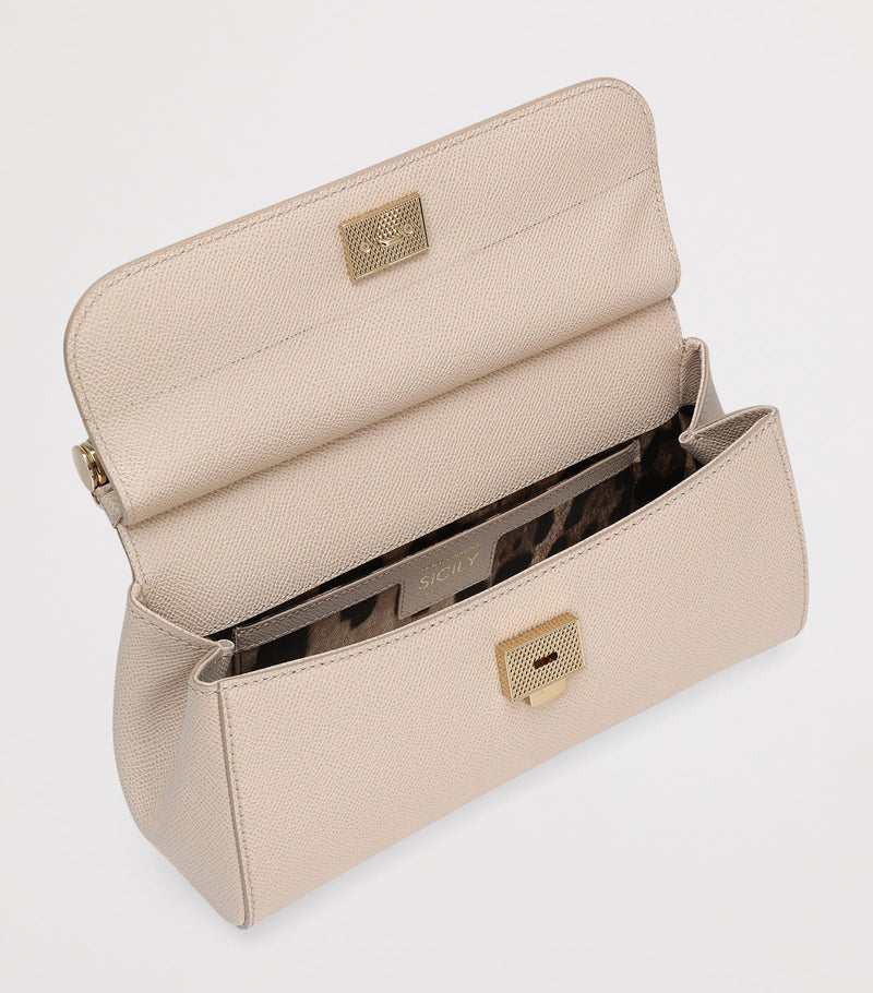 Dolce & Gabbana Sicily top-handle leather bag with gold hardware, UK version