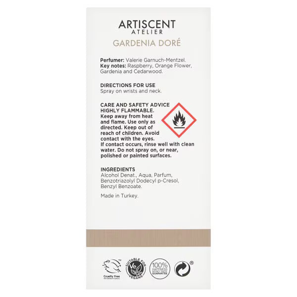 Superdrug Artiscent Gardenia Dore Body Spray 50ml (British brand)