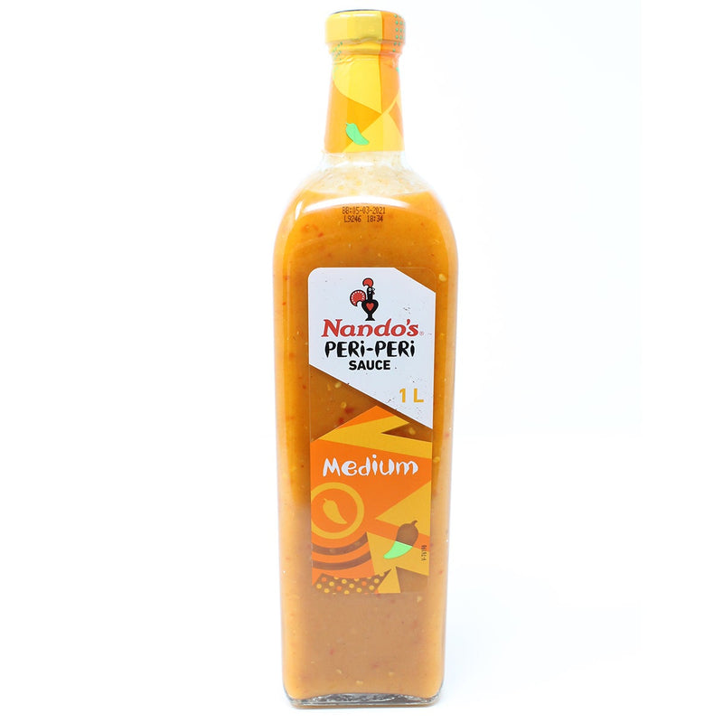 Nando's medium Peri-Peri sauce 1L, imported from the UK
