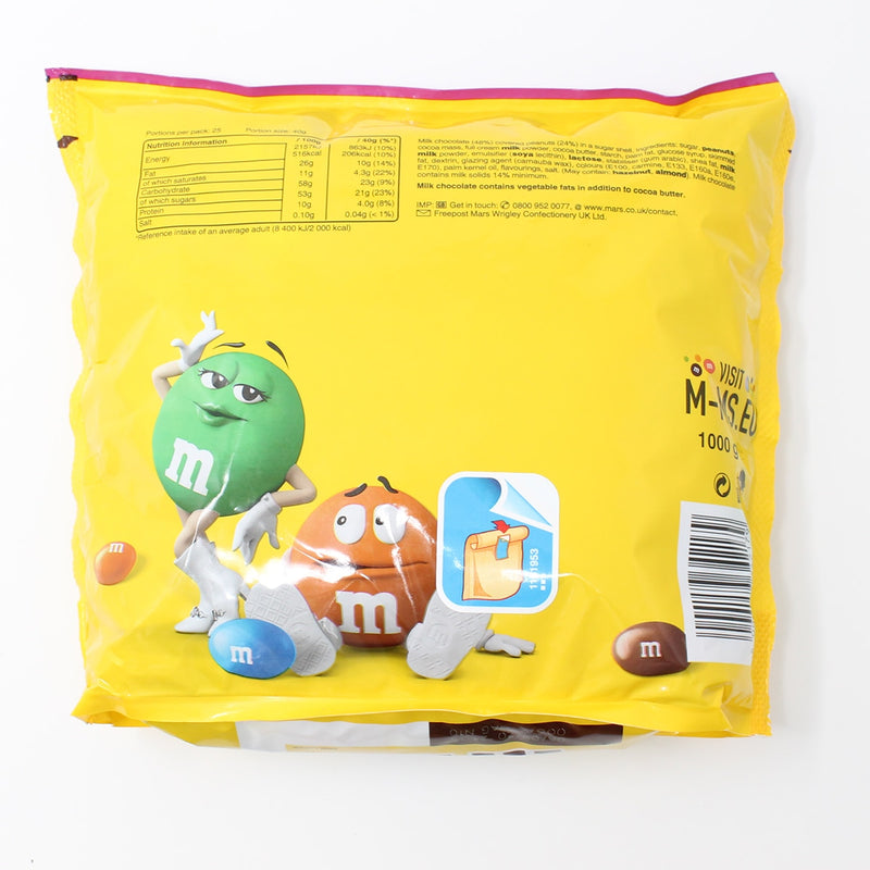 M&M cacahuètes au chocolat au lait 1kg, importées du Royaume-Uni