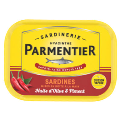 Parmentier sardines with chilli in olive oil 135g (British brand)