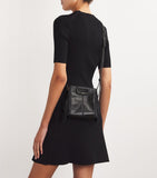 Maje mini leather 'M' top-handle bag (British brand)