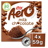 Aero Milk Chocolate Bubbly Mousse Dessert Pots 4 x 59g