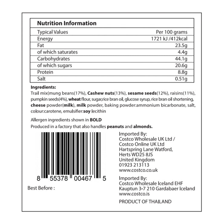 In Season Crispy Trail Mix Crackers 232g, UK version