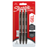 Sharpie gel pen black ink medium point 3-pack (British brand)